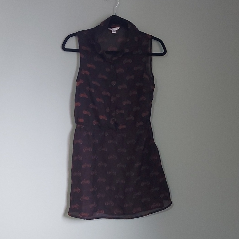 SHEER volcom motorcycle dress/coverup with pockets small